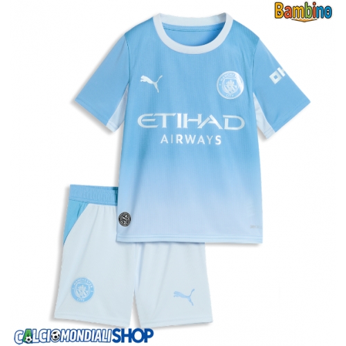Maglie da calcio Manchester City Prima Maglia Bambino 2026-27 Manica Corta + Pantaloni corti)